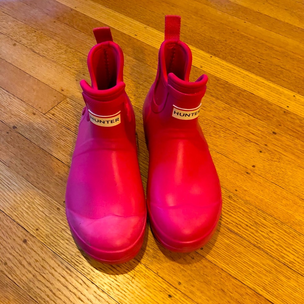 Pink Hunter rain boots